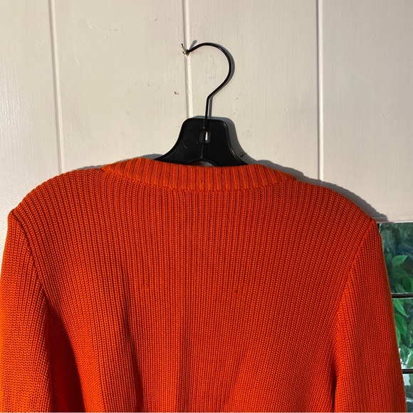 (1) Trendy Orange SoCa St. John Zip-Up Cardigan Jacket Women’s Size Large - Picture 15 of 16